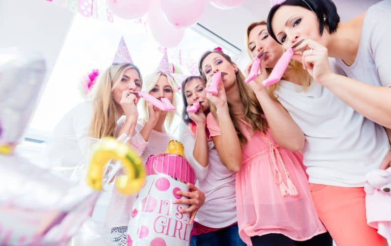 woman gathered for a baby shower